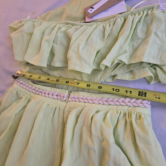 DO+BE Debbie Cut Out Halter Dress Lime Green Mini - Picture 11 of 16